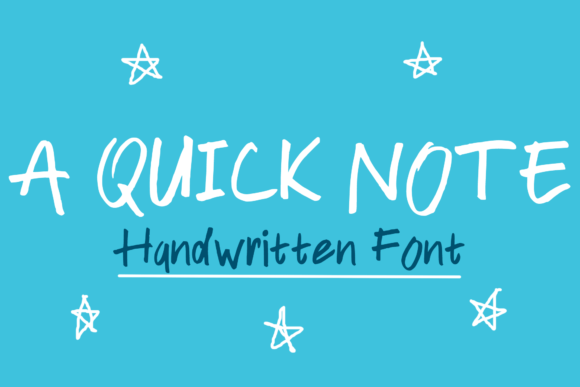 A Quick Note Font for Web Design