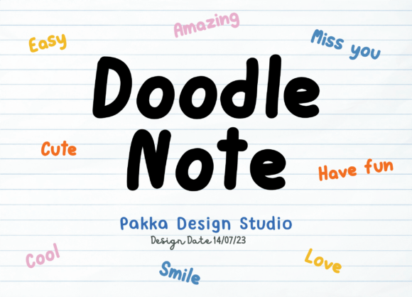 Doodle Note Font: Bold & Whimsical