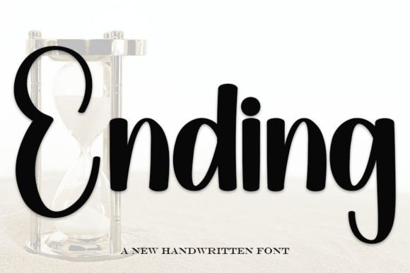 Ending: A Beautiful Handwritten Font