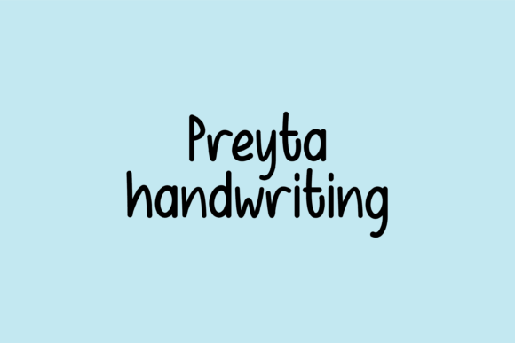 Preyta: A Handwritten Font for Creative Projects