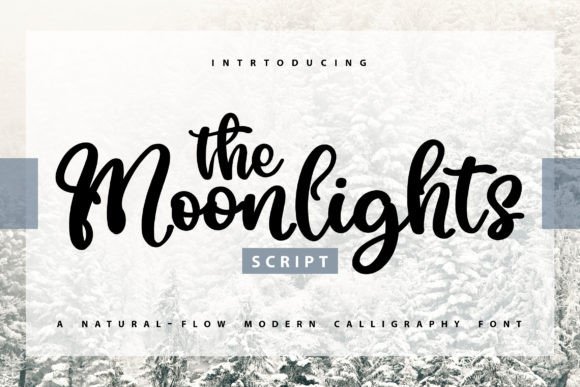 The Moonlights: A Gentle Script Typeface for Editorial Design